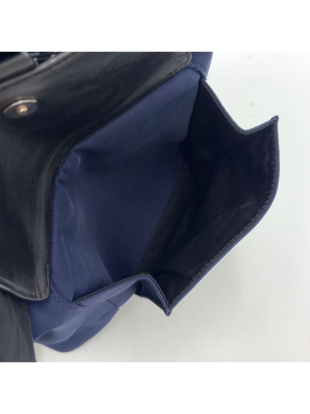 Dior Homme Be Motion Leather Nylon Navy Black Backpack Silver - Picture 6 of 15